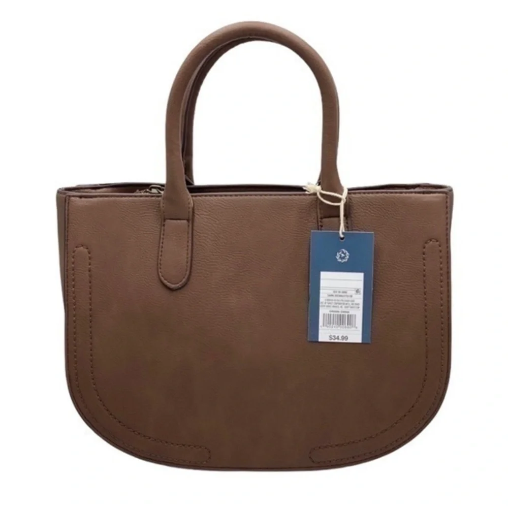 Universal Thread Halfmoon Cute Brown Satchel Handbag NWT